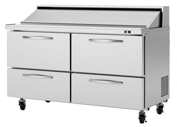 Turbo Air - PST-60-D4-N, Commercial PRO Series Sandwich/Salad Unit-Drawers, (4) drawers