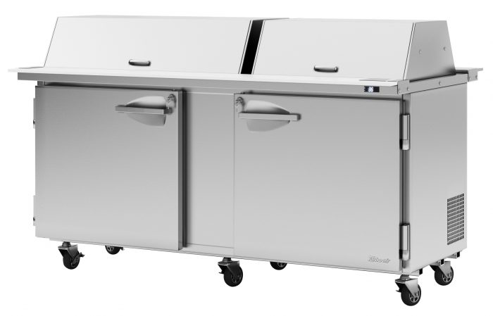 Turbo Air - PST-72-30-N-DS, Commercial PRO Series Mega Top Sandwich/Salad Prep Table-Dual Sided, two-section
