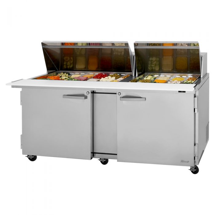 Turbo Air - PST-72-30-N, Commercial PRO Series Mega Top Sandwich/Salad Prep Table, two-section