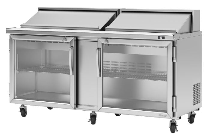 Turbo Air - PST-72-G-N, Commercial PRO Series Sandwich/Salad Unit-Glass door, (2) doors