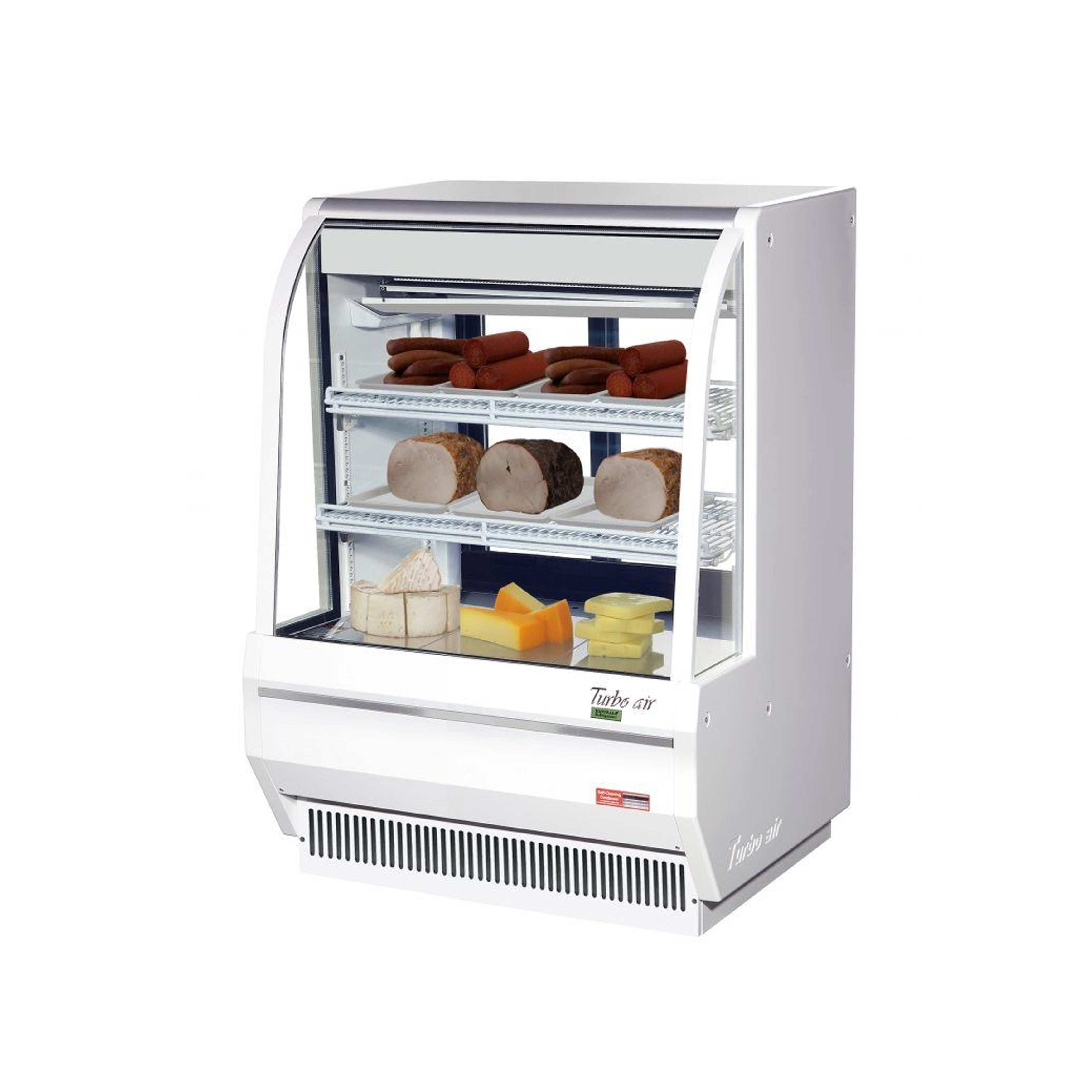 Turbo Air - TBP36-54FDN, Commercial 36" Curved Glass Deli Case Direct cooling type 12.1cu.ft.