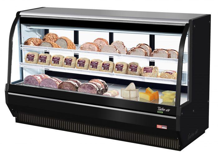 Turbo Air - TCDD-96H-W(B)-N, Commercial 97" Direct Cooling Deli Case Refrigerated 33.2 cu.ft