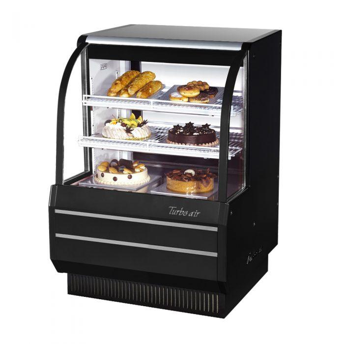 Turbo Air - TCGB-36-W(B)-N, Commercial Curved glass bakery Display Case refrigerator