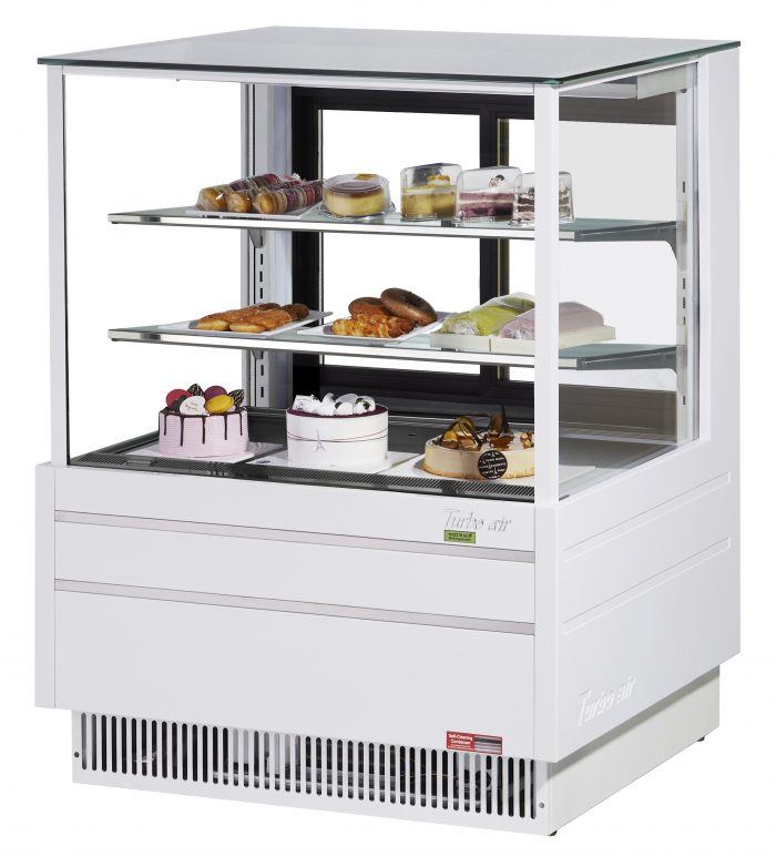 Turbo Air - TCGB-36UF-W(B)-N, Commercial 37" Display Case Straight Front Bakery Display Case Refrigerated