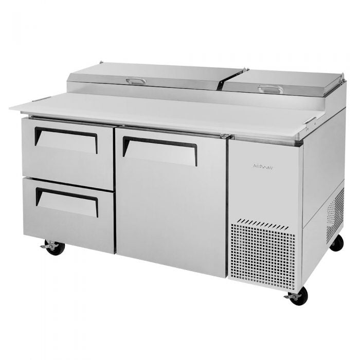 Turbo Air - TPR-67SD-D2-N, Commercial Super Deluxe pizza prep table, Two-section