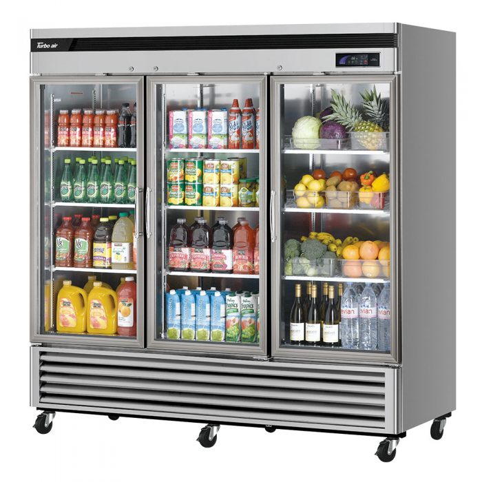 Turbo Air - TSR-72GSD-N, Commercial 81" Reach-in Refrigerator Super Deluxe 3 Section 67.02 cu.ft