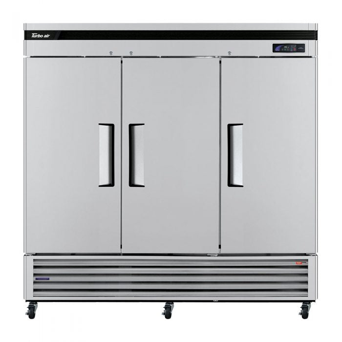 Turbo Air - TSR-72SD-N, Commercial 81" Super Deluxe Reach-in refrigerator, Three-section