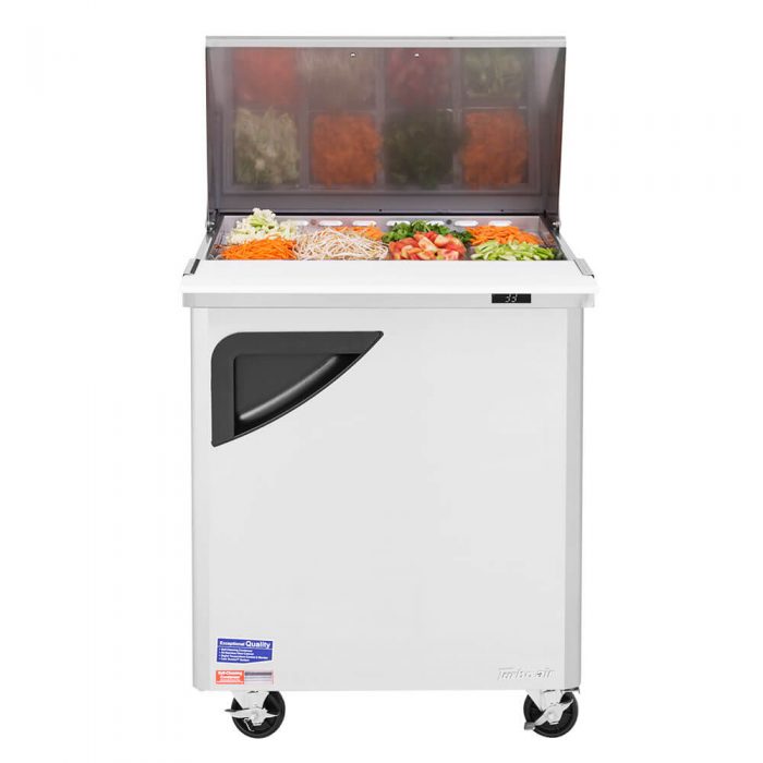 Turbo Air - TST-28SD-12-N, Commercial Prep Table Super Deluxe mega top unit, One-section