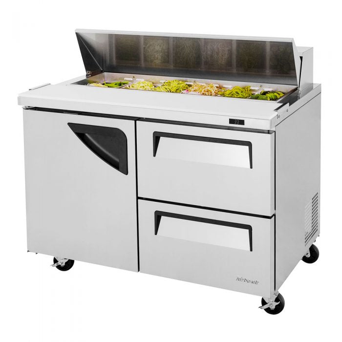 Turbo Air - TST-48SD-D2-N, Commercial Super Deluxe sandwich/salad unit, Two-section