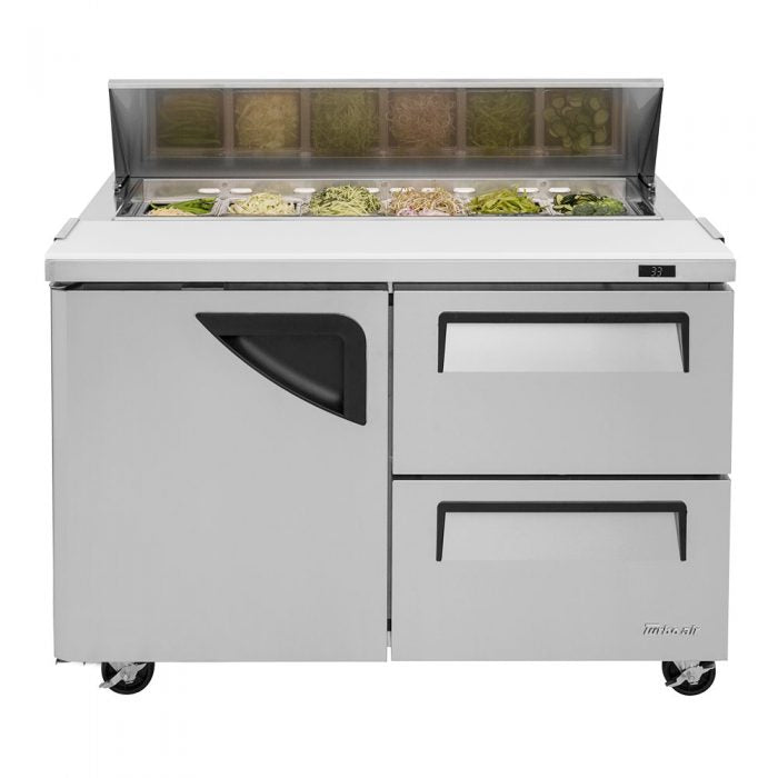 Turbo Air - TST-48SD-D2-N, Commercial Super Deluxe sandwich/salad unit, Two-section