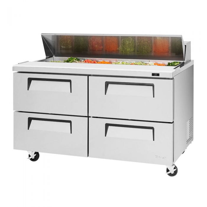 Turbo Air - TST-60SD-D4-N, Commercial Super Deluxe sandwich/salad Prep Table unit, Two-section