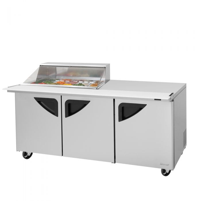 Turbo Air - TST-72SD-15M-N-CL, Commercial Super Deluxe Series, Mega-Top Sandwich/Salad Prep Table + Work Station