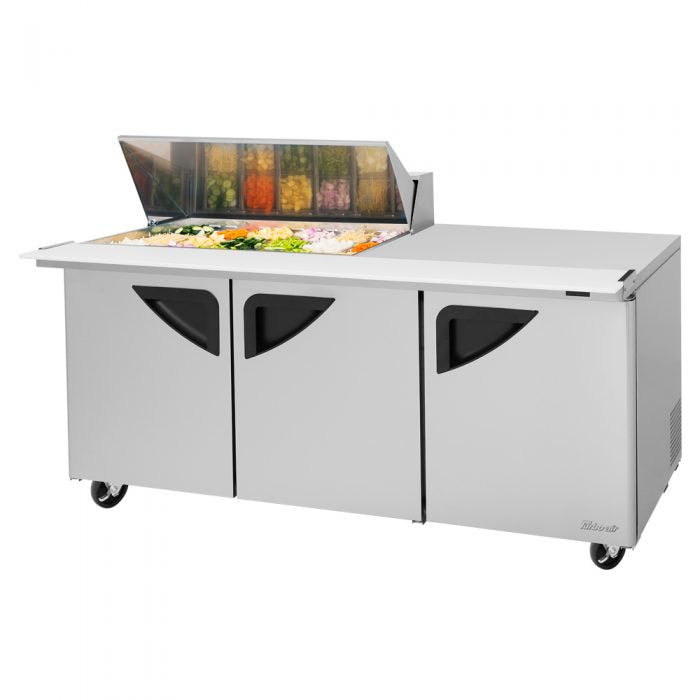 Turbo Air - TST-72SD-18M-N, Commercial Super Deluxe Series, Mega Top Prep Tables Undercounters
