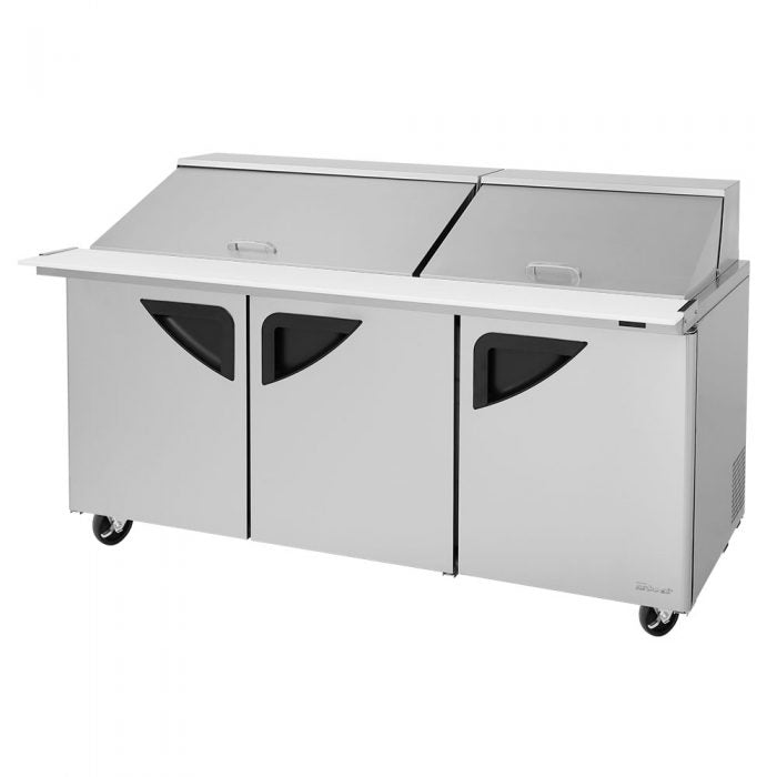 Turbo Air - TST-72SD-30-N, Commercial Prep Table Super Deluxe mega top unit, three-section