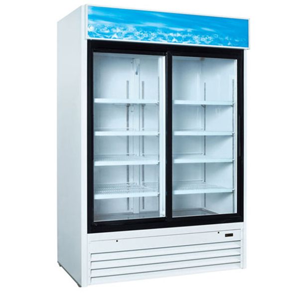 U-Star - USRFS-2D/W, Merchandiser Refrigerator 2 Door 32" Deep 54" Wide 80" High - White