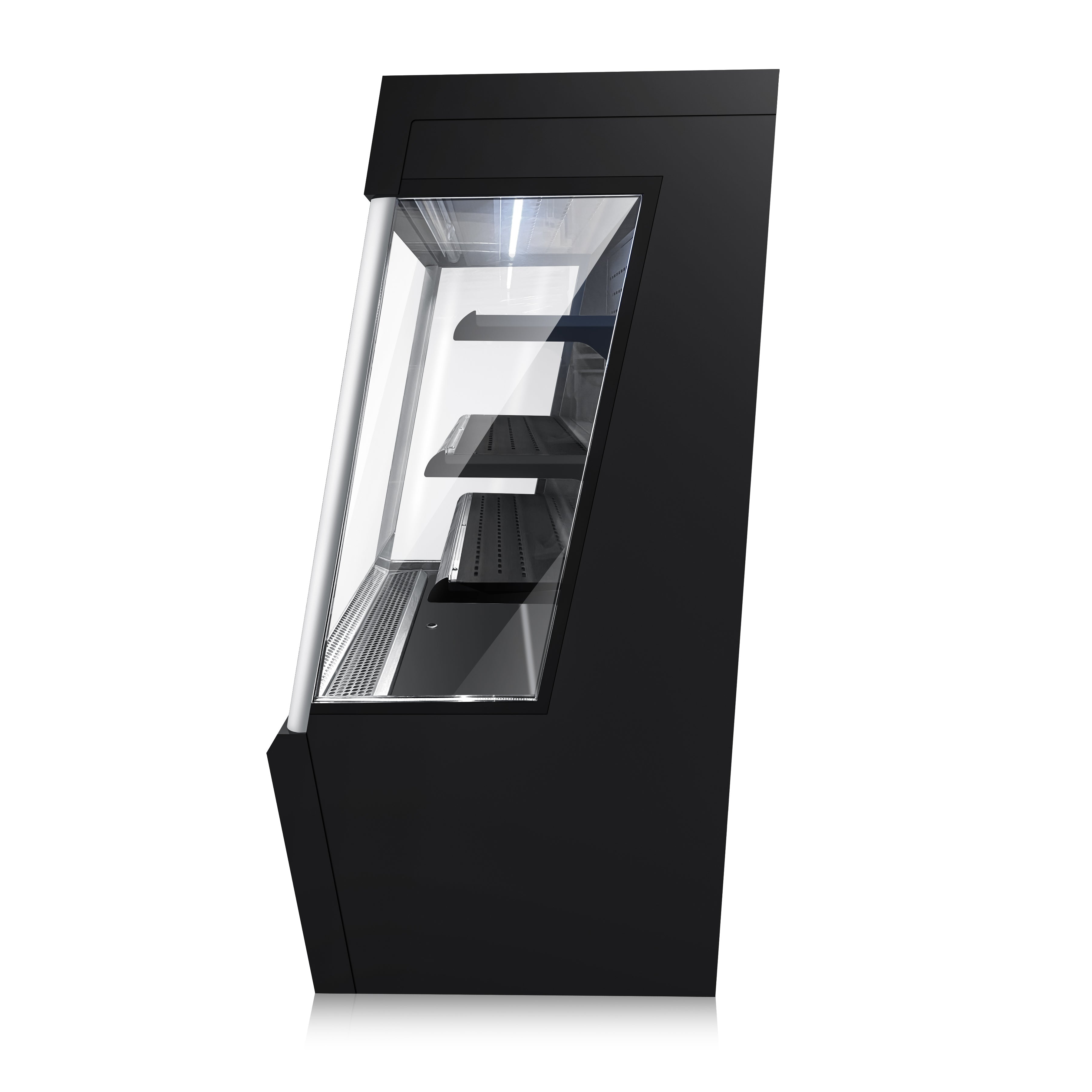 Erina 36'' Steel Open Air Grab Go Display Merchandiser Refrigerator