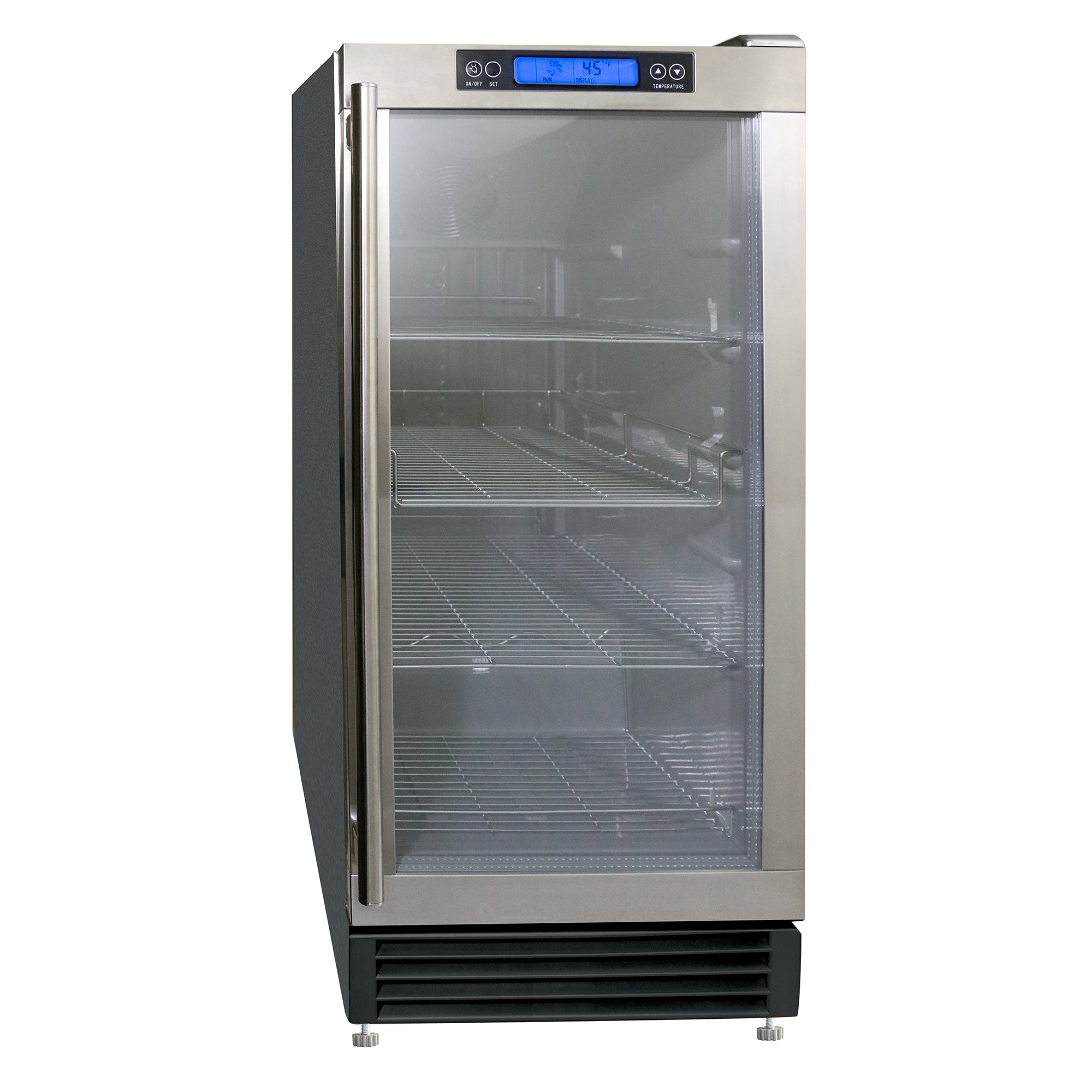 Maxx Ice - MCBC3U, Maxx Ice Indoor Glass Door Beverage Center, Stainless Steel Handle with Black Exterior and 3 Cubic Feet of Storage Capacity