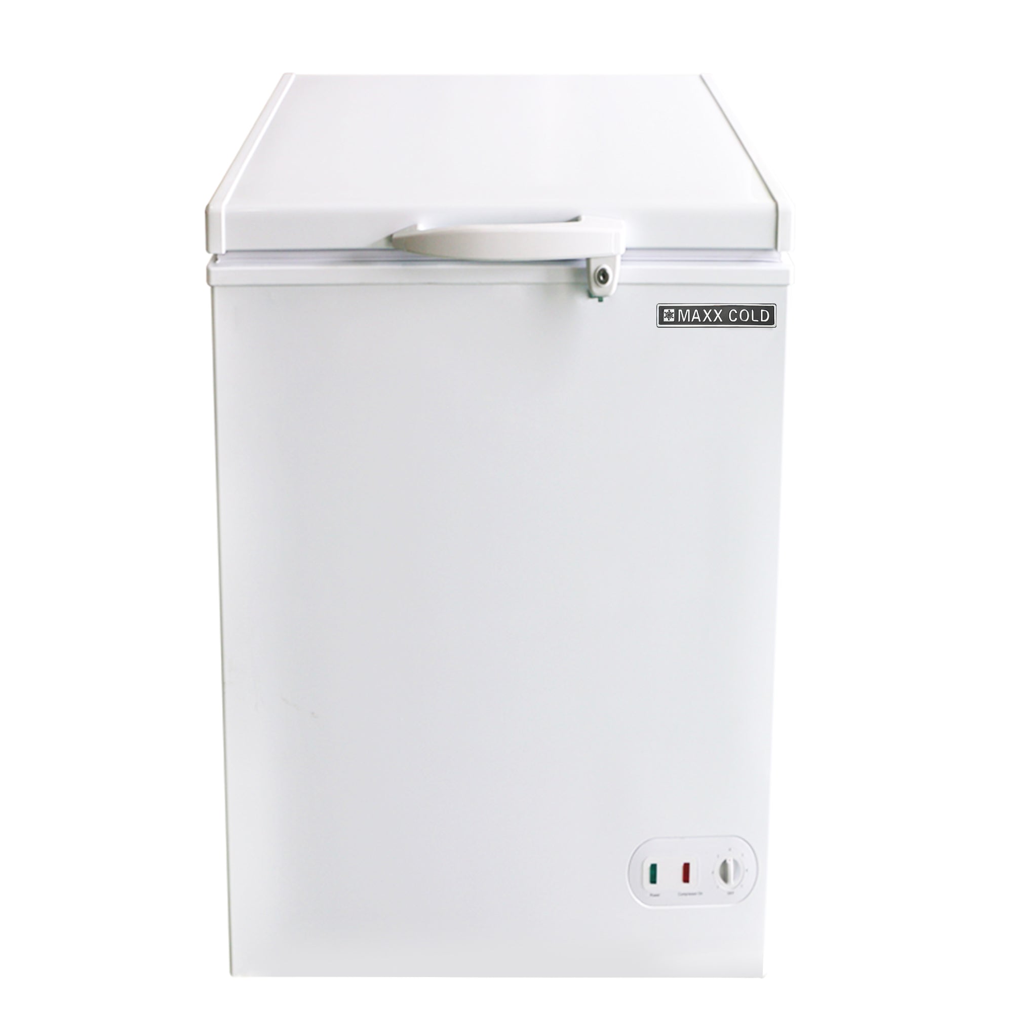 Maxx Cold - MXSH3.4SHC, Maxx Cold Compact Chest Freezer with Solid Top, 22.8"W, 3.4 cu. ft. Storage Capacity, Locking Lid, Garage Ready, in White
