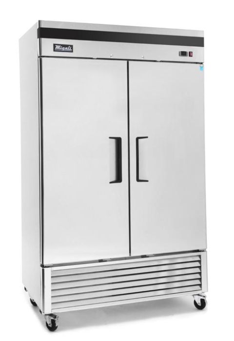 Migali - C-2FB-HC, Commercial 54" 2 Solid Door Reach-In Freezer 49 cu. ft.