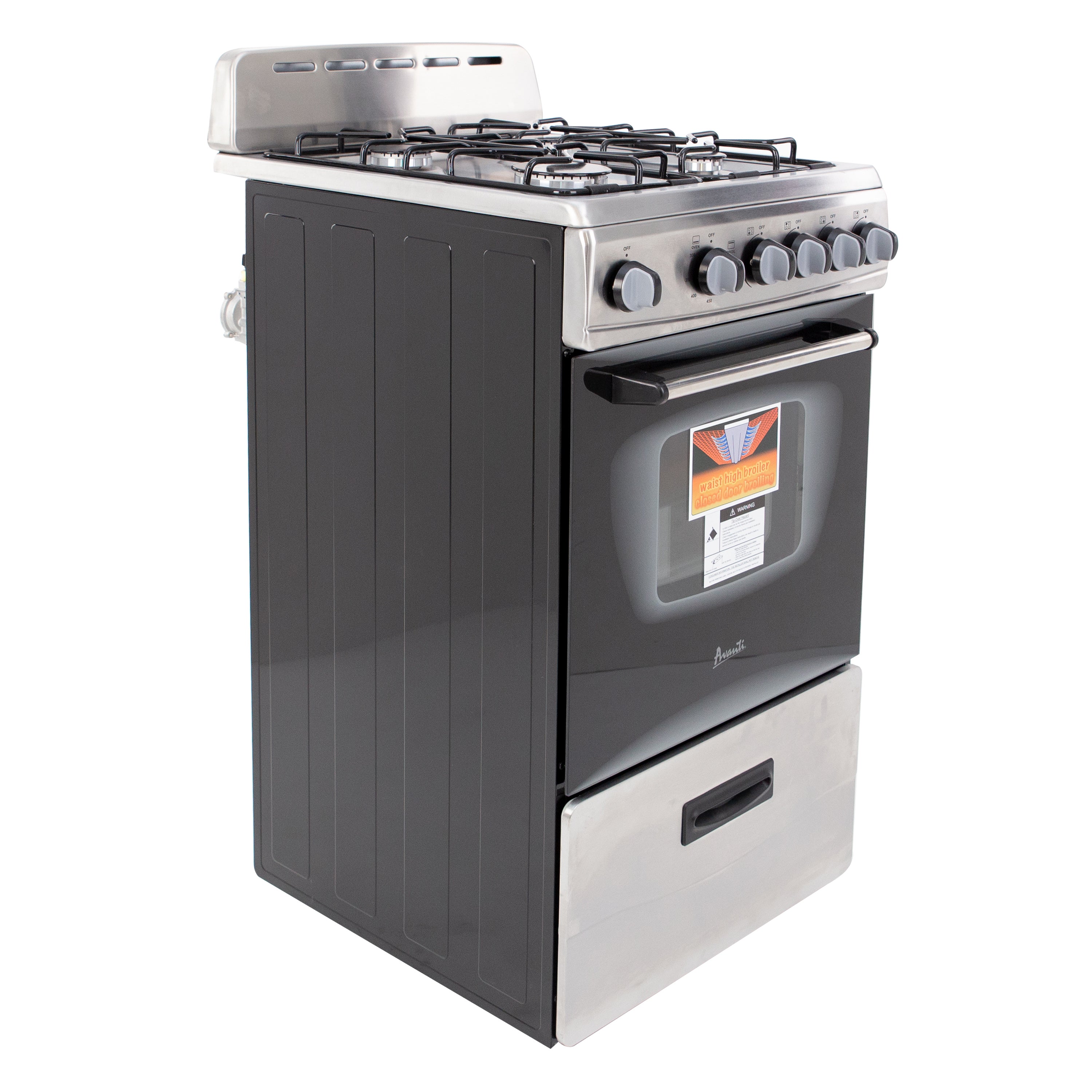 Avanti - GR2013CSS, Avanti 20" Compact Gas Range Oven, in Stainless Steel