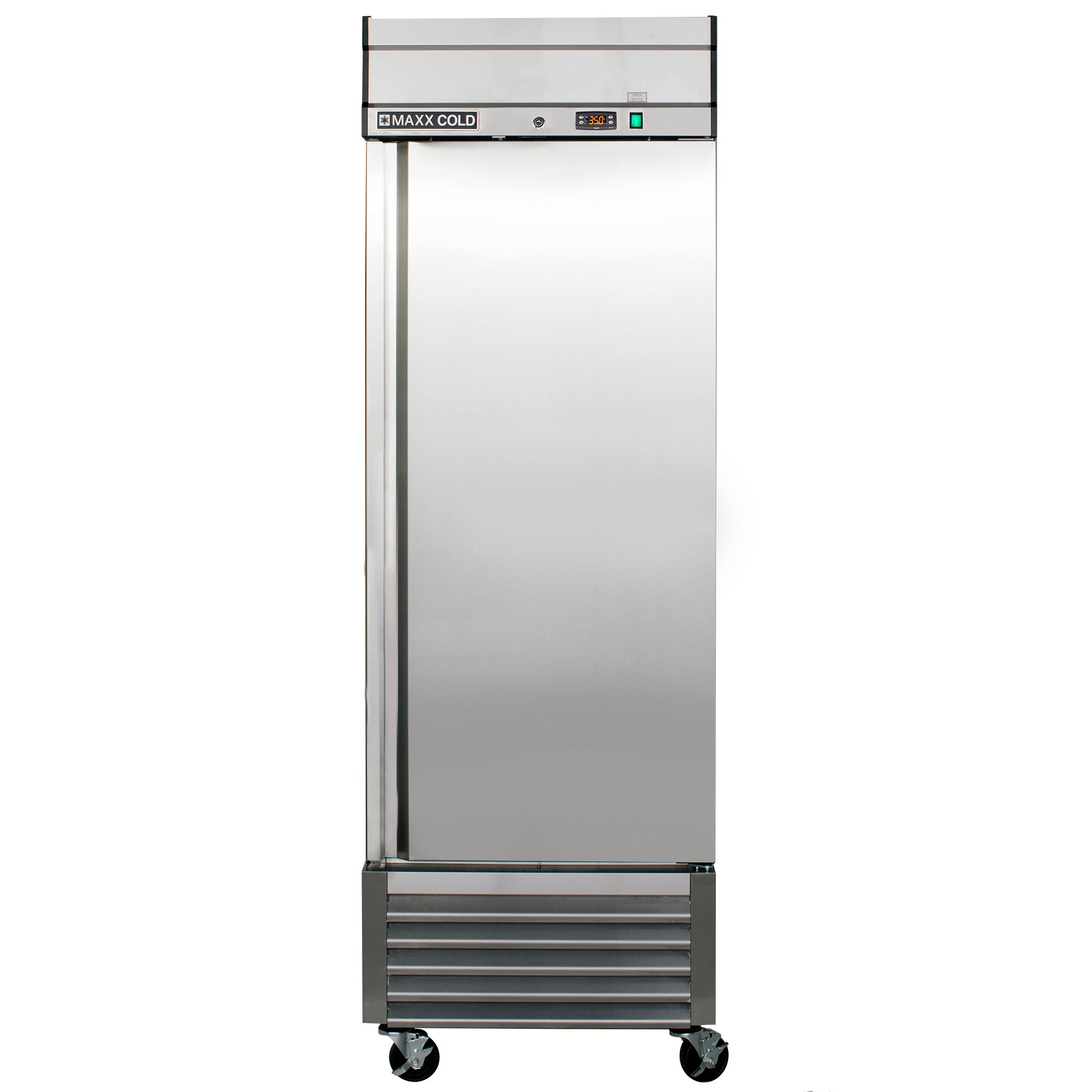Maxx Cold - MXSR-23FDHC, Maxx Cold Single Door Reach-In Refrigerator, Bottom Mount, 27"W, 23 cu. ft. Storage Capacity, in Stainless Steel