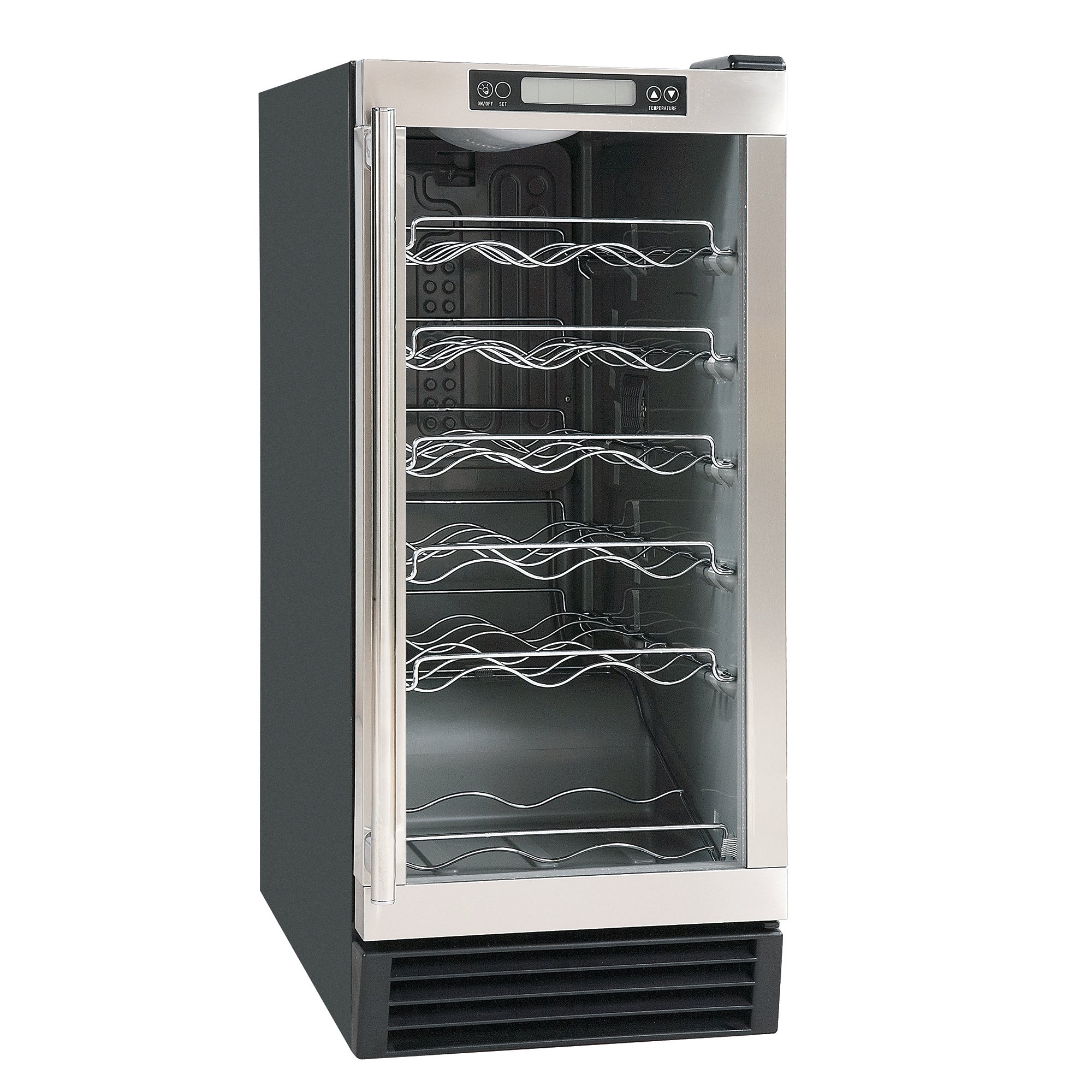 Maxx Ice - MCWC28, Maxx Ice Indoor Wine Cooler with Glass Door, 3 cu. ft. Capacity, in Stainless Steel