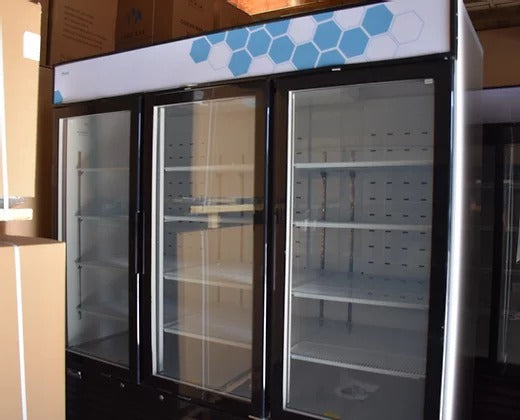 Migali - C-72FM-HC, Commercial 82" 3 Glass Door Merchandiser Freezer 72 cu. ft.