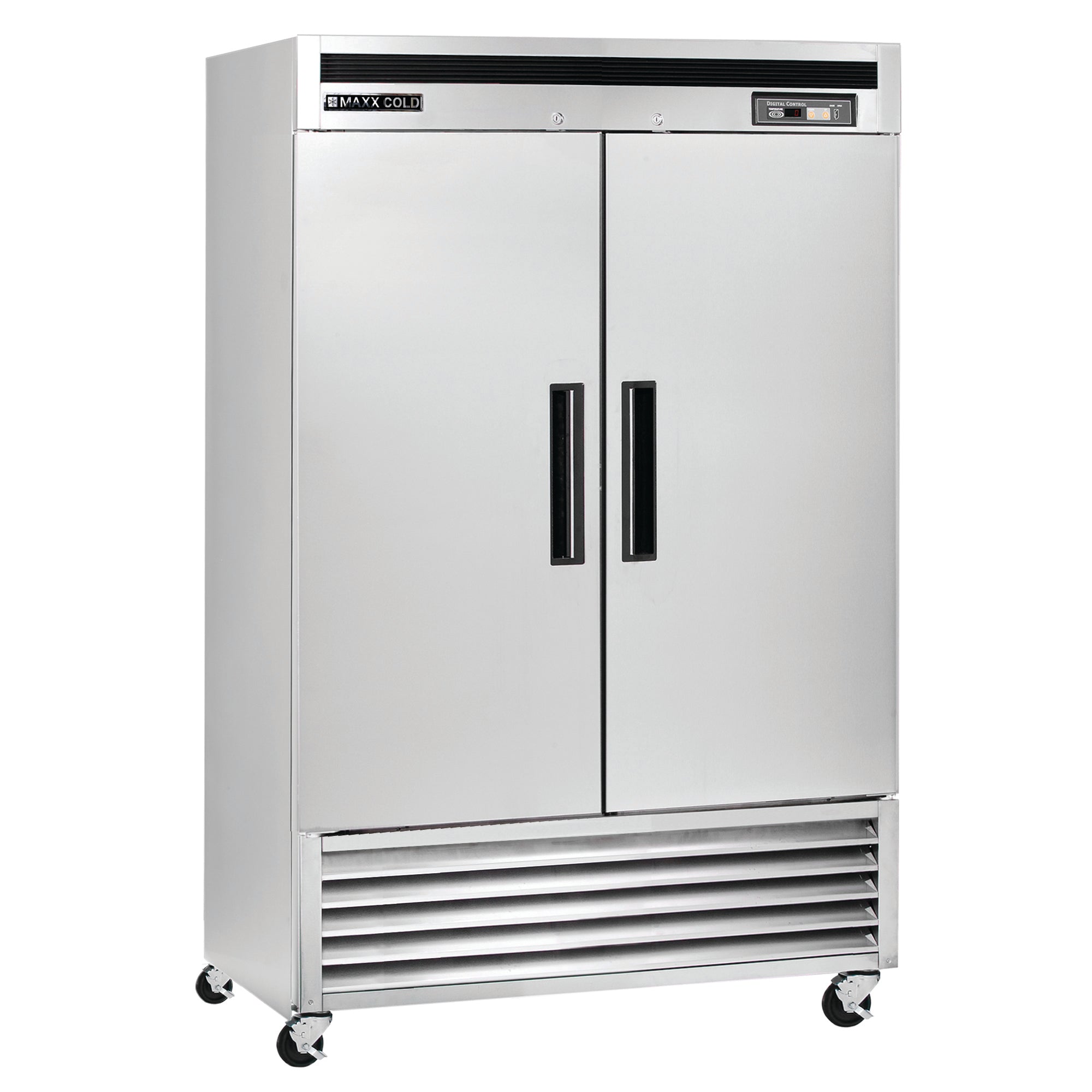 Maxx Cold - MCF-49FDHC, Maxx Cold Double Door Reach-In Freezer, Bottom Mount, 54"W, 49 cu. ft. Storage Capacity, Energy Star Rated, in Stainless Steel