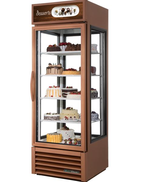 True G4SM-23-HC~TSL01 28" Self Service Bakery Case w/ Straight Glass - (5) Levels, Copper, 115v