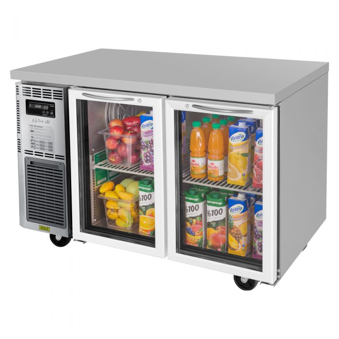 Turbo Air - JUR-48-G-N, 1 Glass Door Undercounter Refrigerator, Side Mount