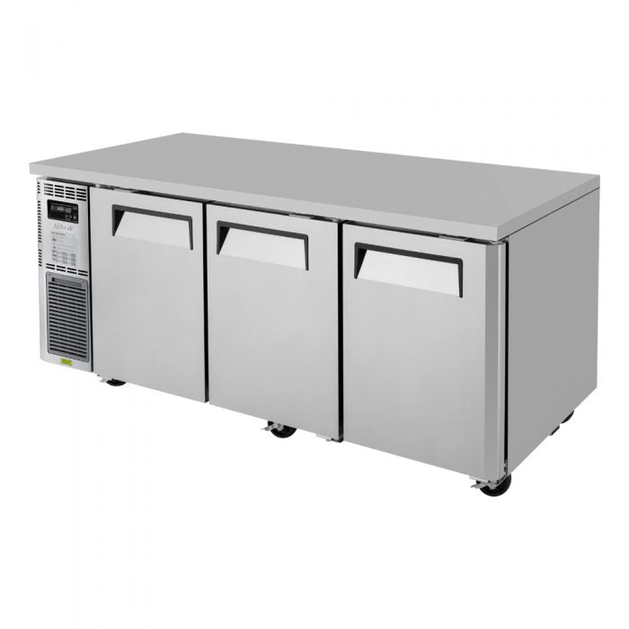 Turbo Air - JUR-72-N6, 3 Solid Doors Undercounter Refrigerator, Side Mount