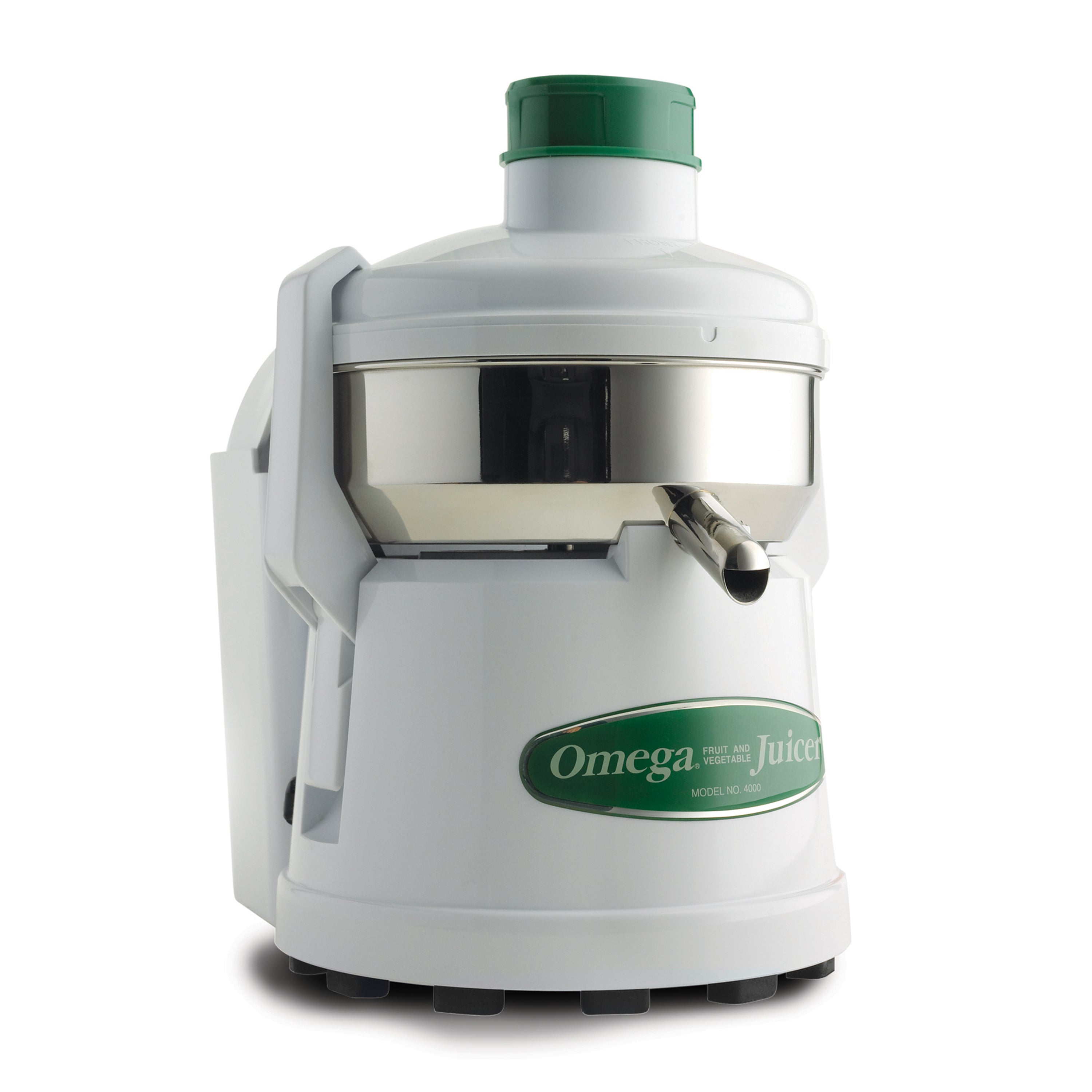 Omega - J4000, Omega High-Speed Automatic Pulp Ejection Juicer, in White