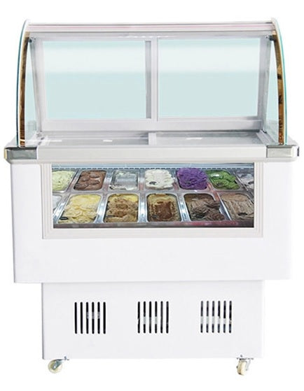 Chef AAA - 1.4BDQ, Commercial 52" 14 Pans Gelato Display Freezer Case