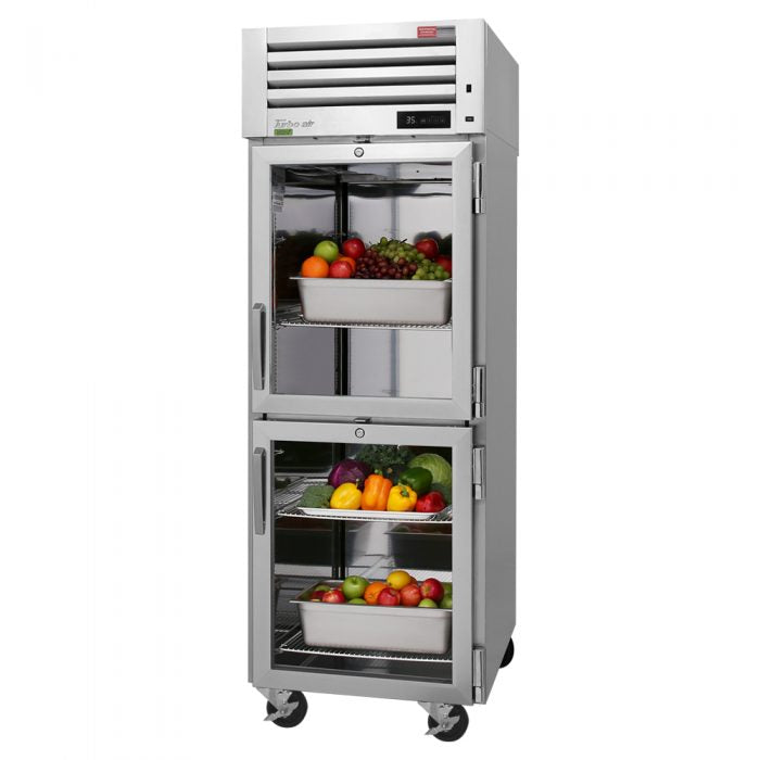 Turbo Air - PRO-26-2R-G-N, Commercial 28" Reach-in Refrigerator PRO Series 25.73 cu.ft 1 section