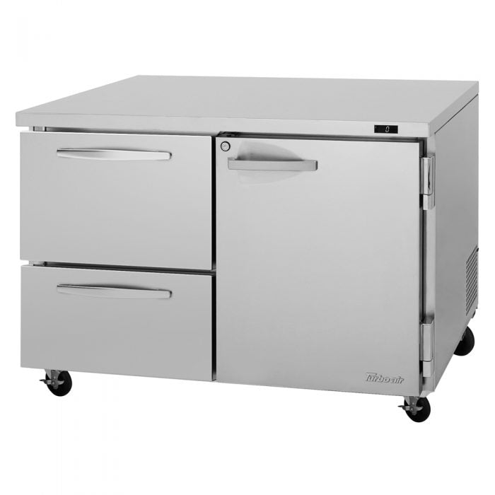 Turbo Air - PUF-48-D2R(L)-N, 2 Drawers+1 Right(Left) Hinged Door Undercounter Freezer