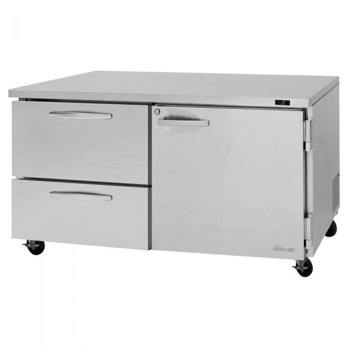 Turbo Air - PUF-60-D2R(L)-N, 2 Drawers+1 Right(Left) Hinged Door Undercounter Freezer