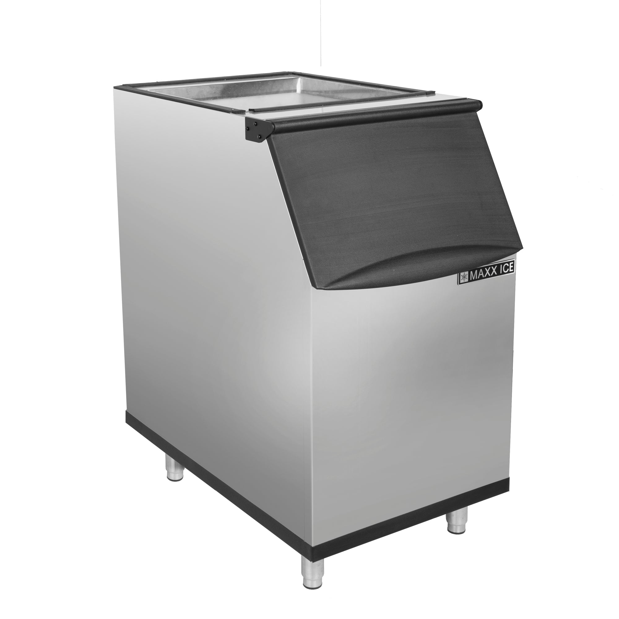 Maxx Ice - MIB310N, Maxx Ice Storage Bin, 22"W, 310 lbs Storage Capacity, in Stainless Steel with Black Trim