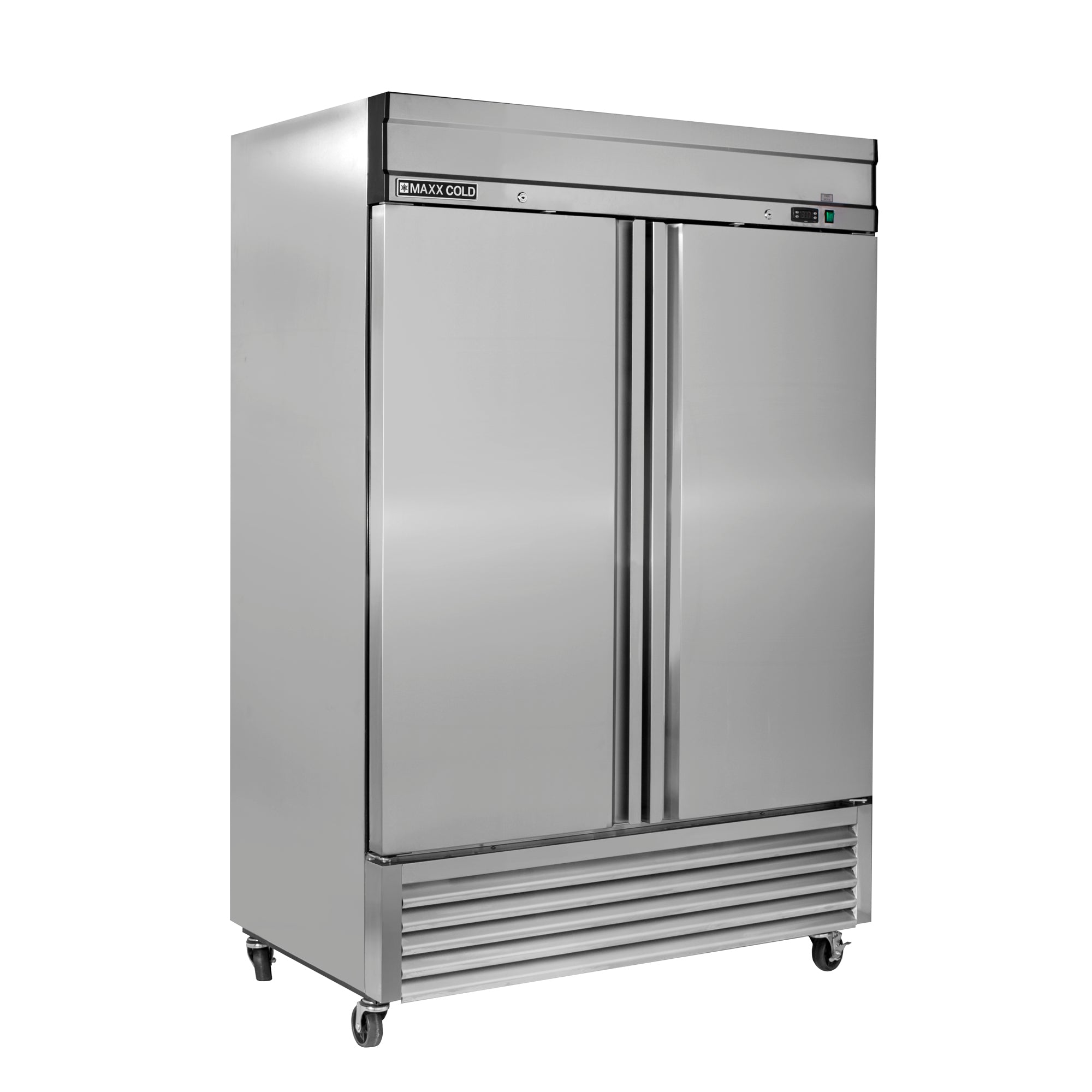Maxx Cold - MXSF-49FDHC, Maxx Cold Bottom Mount 2 Door Reach-In Freezer, 54" W, 42.9 Cu Ft, in Stainless Steel