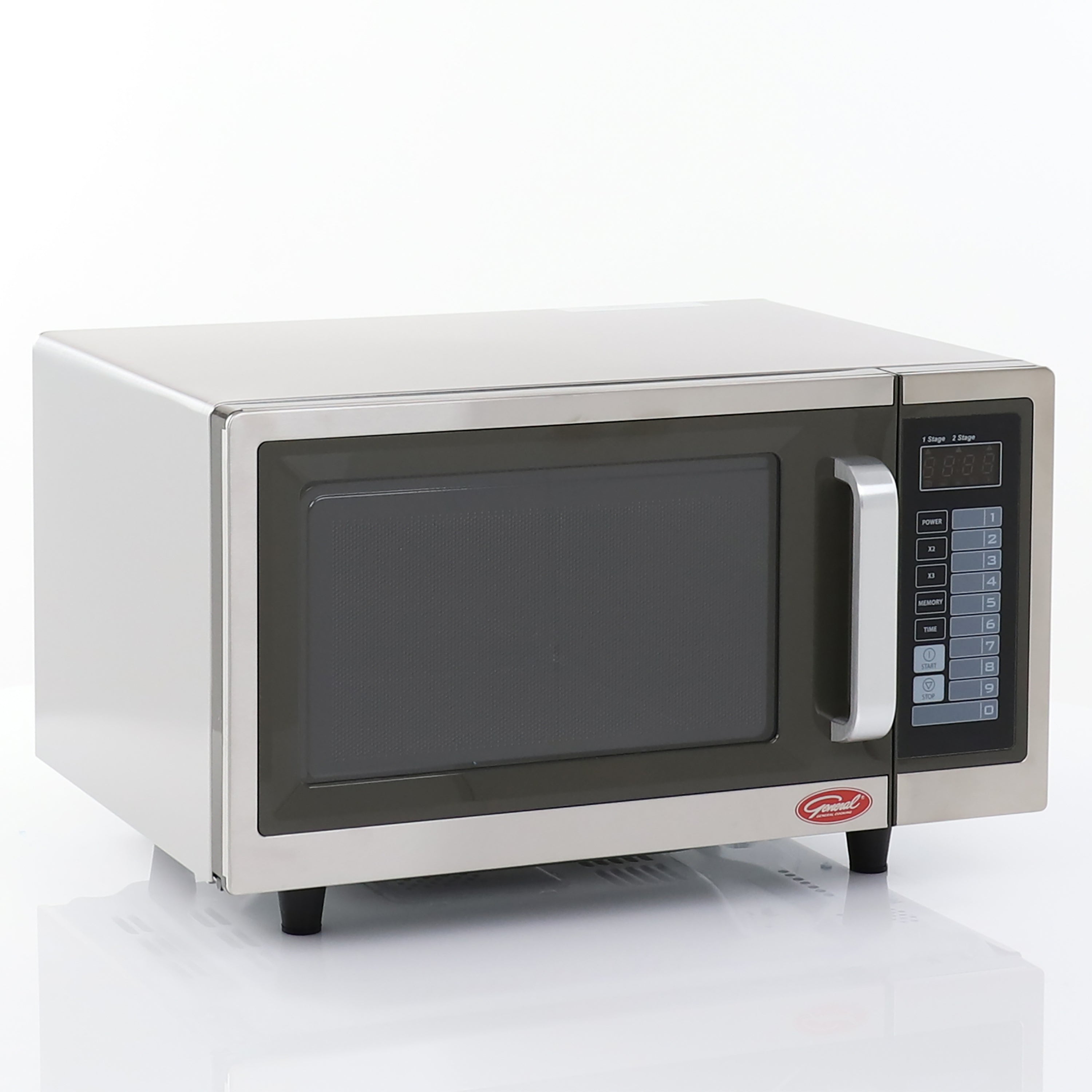 General - GEW1000E, General Foodservice Commercial Microwave with Digital Touch Pad, 120V/1,000W, in Stainless Steel