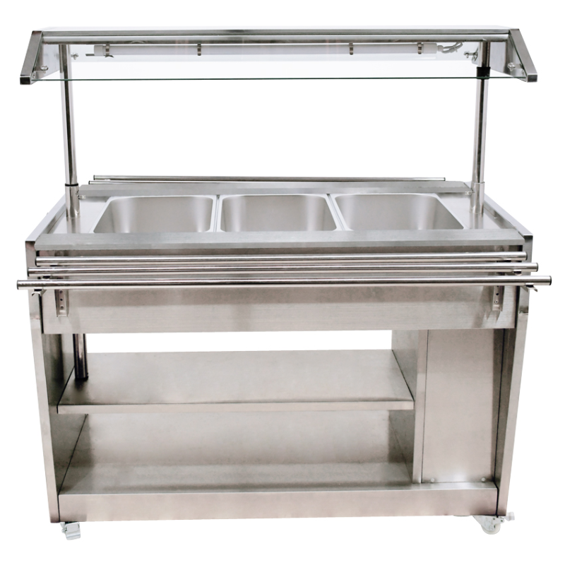 Chef AAA - Stainless Steel Steam Table with 1210 Liters GN Pan Capacit