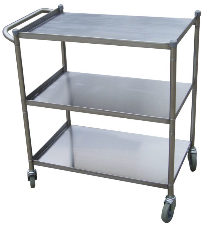 Green World - 
TBUS-1524  - Utility Cart, 15×24, high quality 304 stainless steel, 4″ rubber casters standard