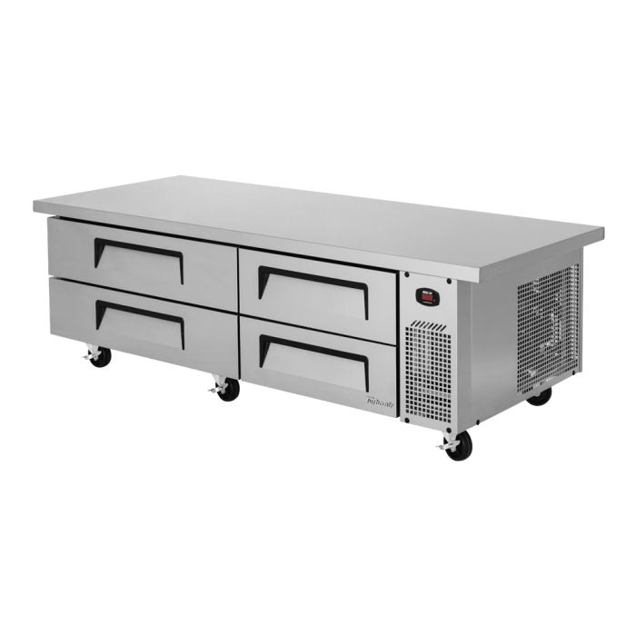 Turbo Air - TCBE-72SDR-E-N, 4 Drawers (72") SS Chef Base Ref., 6" Extended Top