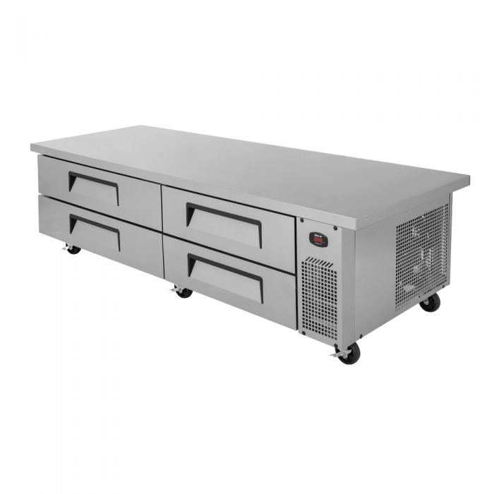 Turbo Air - TCBE-82SDR-E-N, 4 Drawers (82") SS Chef Base Ref., 6" Extended Top