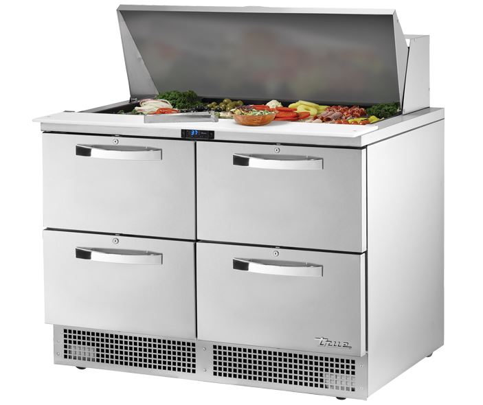 True TFP-48-18M-D-4~SPEC3, 48.13" W Two-Section Four Drawer Sandwich/Salad Unit