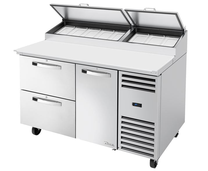 True TPP-AT-60D-2-HC~SPEC3, Commercial 60.25" W Two Section SPEC SERIES® Pizza Prep - 115 Volts