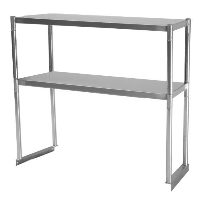 Green World - 
TSOS-3  - Double Overshelf, 35-7/8″W x 12-3/4″D x 30-7/8″H (overall), 18/304 stainless steel, for TSW-2436, 3036E/S/SB/SS, NSF