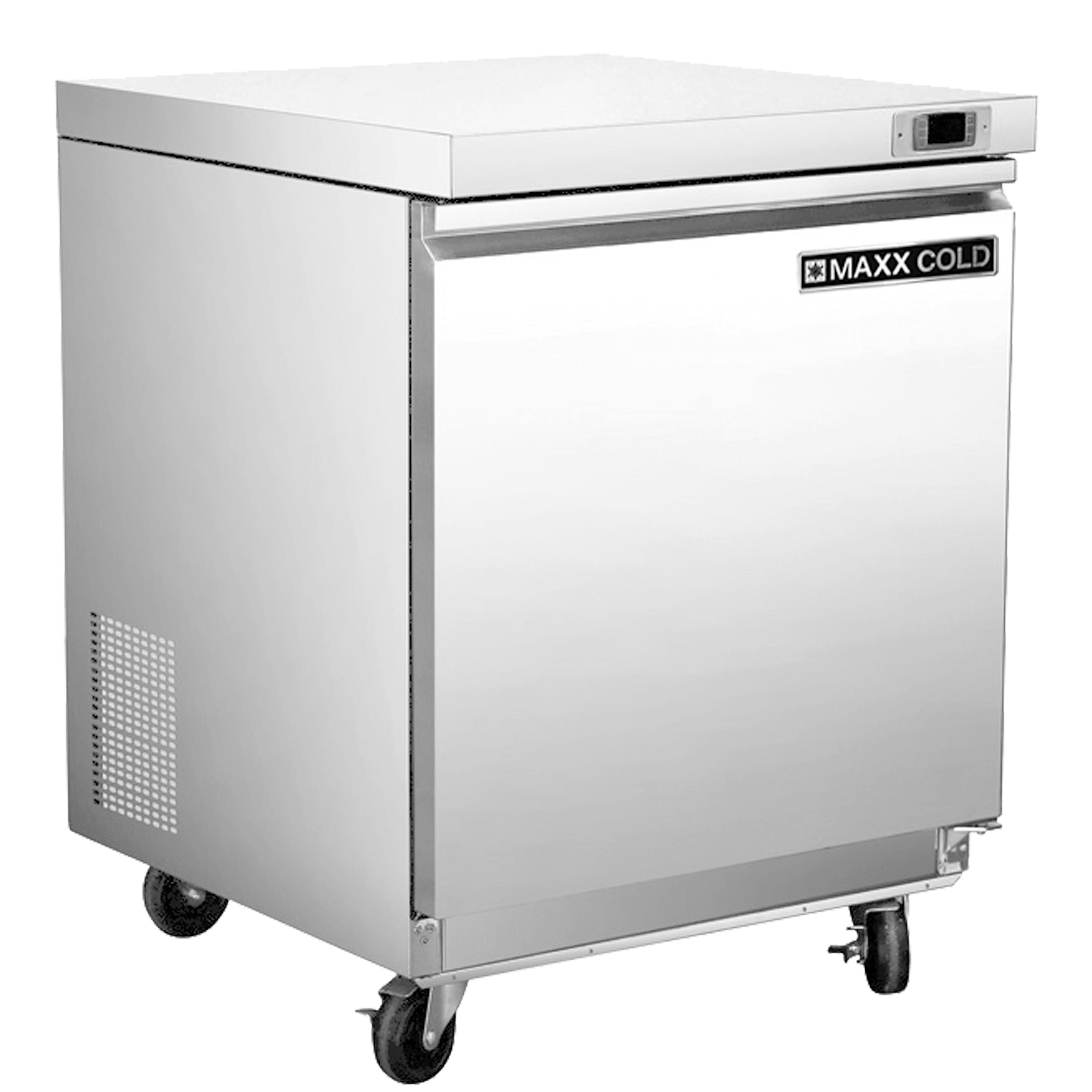 Maxx Cold - MXSF29UHC, Maxx Cold Single Door Undercounter Freezer, 27.5"W, 6.7 cu. ft. Storage Capacity, in Stainless Steel