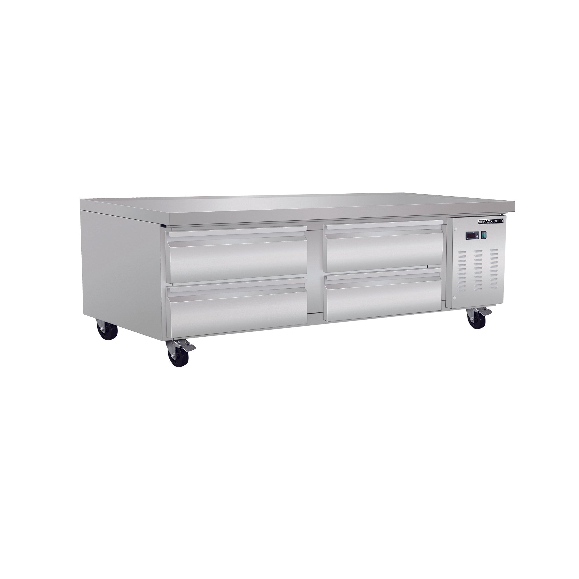 Maxx Cold - MXCB72HC Four-Drawer Refrigerated Cheg Base, 74"W, 11.1 cu. ft. Storage Capacity, in Stainless Steel